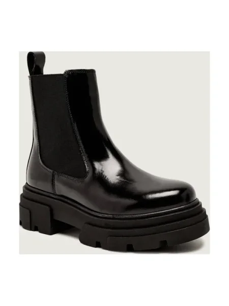 Ghete Jodhpur Tommy Hilfiger Shiny negru
