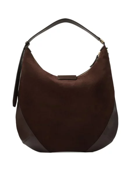 Geanta hobo Jimmy Choo din piele de căprioară maro
