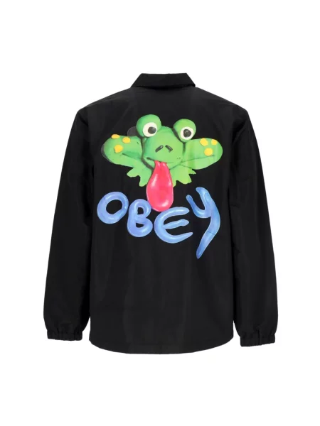 Długa kurtka Obey czarna