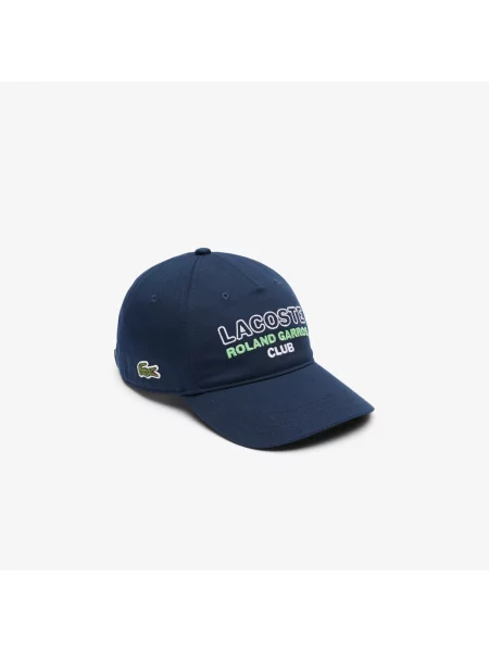 Lacoste Czapka Z Haftem Roland-Garros Edition niebieska