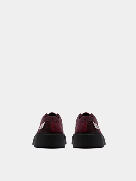 Замшевые ботинки Clarks бордовые