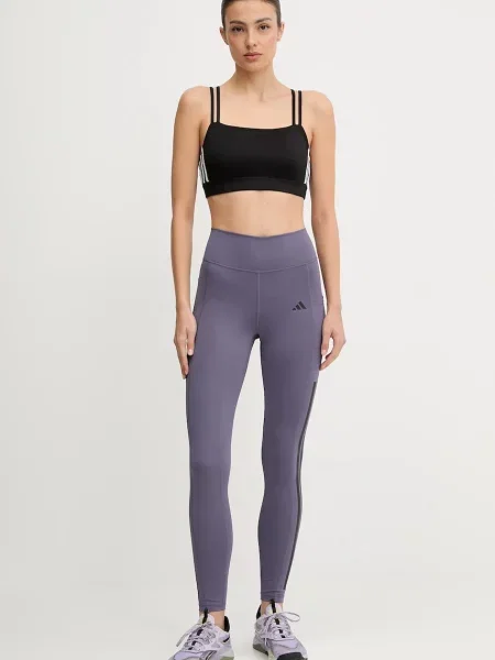 Легінси для тренувань adidas Performance Opt 3S з принтом фіолетовий