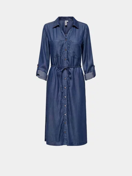 Сукня міді Only темно-синій ліоцелл синя