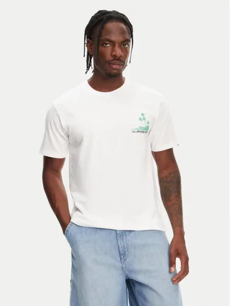 Quiksilver Tričko Palm Lines Ss biela