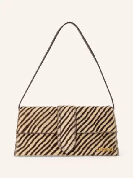 Jacquemus Kabelka Přes Rameno Le Bambino Long / tmavě hnědá béžová