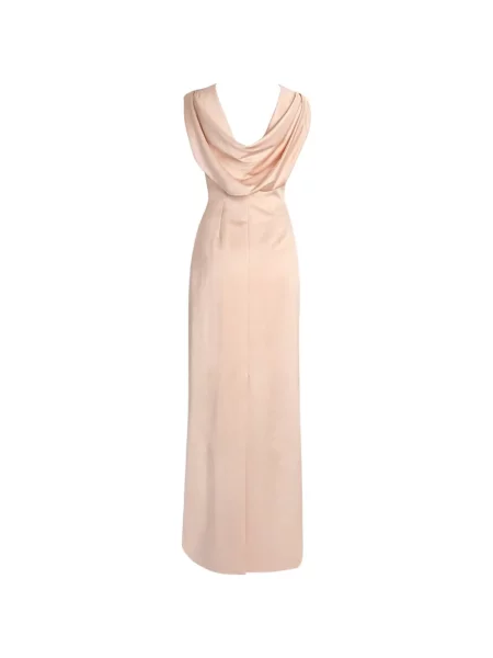 Rochie maxi Erdem cu broderie drapată roz