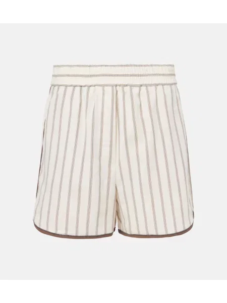 Bermudy Brunello Cucinelli z wysoką talią białe