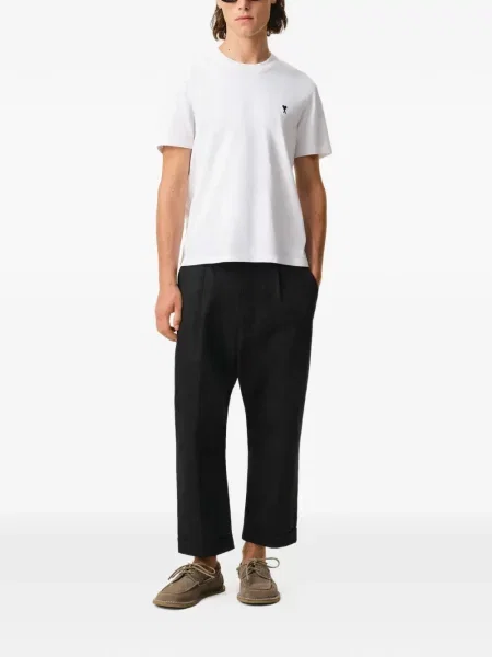 Pantaloni Ami Paris plisate negru