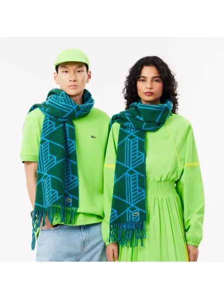 Lacoste шарф унісекс Monogram зелений
