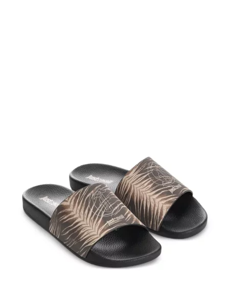 Papuci Just Cavalli cu imagine maro