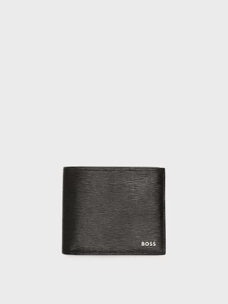 Кожаный кошелек Boss черный