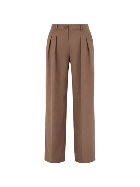 Pantaloni plisați Armani Exchange maro
