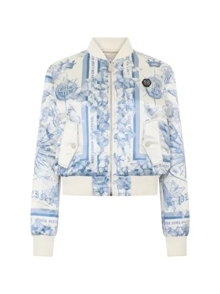 Geacă bomber Philipp Plein alb