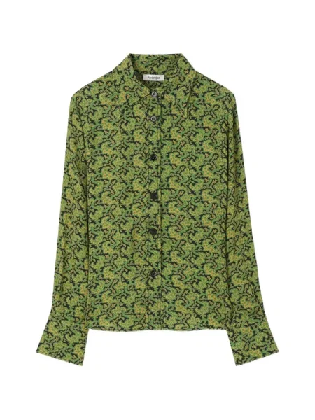 Cămașă Rodebjer cu imagine cu model paisley verde