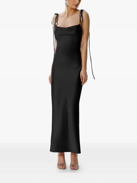 Rochie maxi Framboise fără mâneci de costum negru