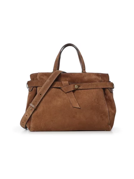 Shopperka Gianni Chiarini zamszowa brązowa