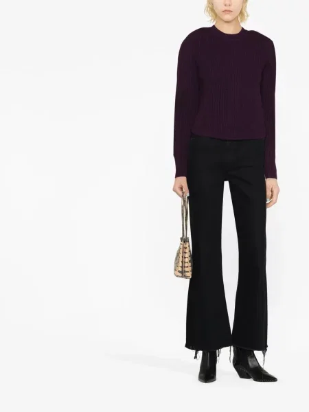 Megztinis Isabel Marant apvaliu kaklu violetinė