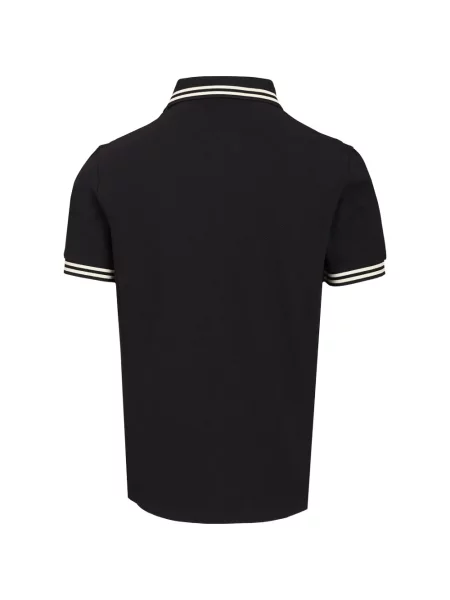 Tricou polo Moncler cu autograf negru