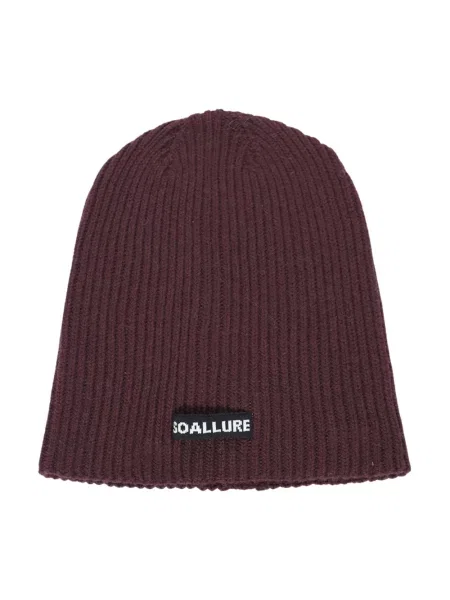 Czapka bez daszka Soallure wełniany z autografem czerwony