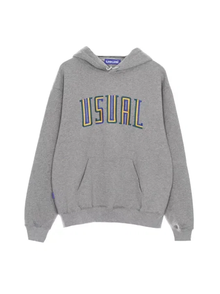 Bluza z kapturem Usual w paski z kapturem z paskiem szara