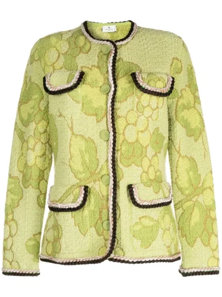 Geacă Etro din tweed verde