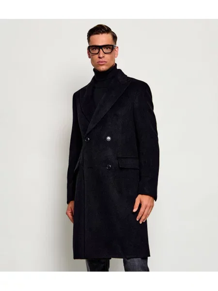 BOSS BLACK De lână palton negru