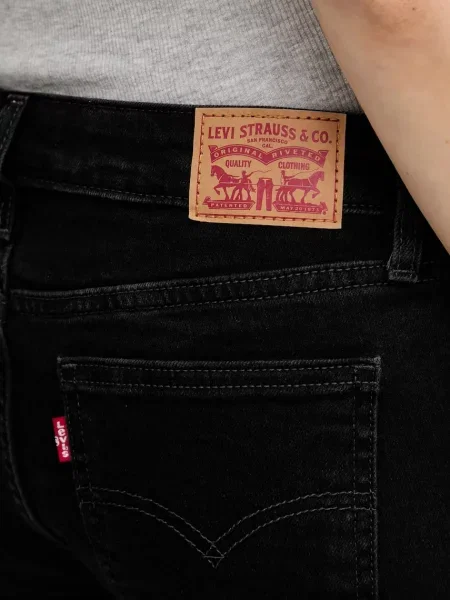 Levi's jeansy high waist czarne