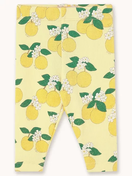 Tinycottons Kojenecké legíny ORANGES RIB BABY PANT žluté