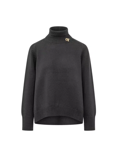 Sweter z golfem Fabiana Filippi niebieski
