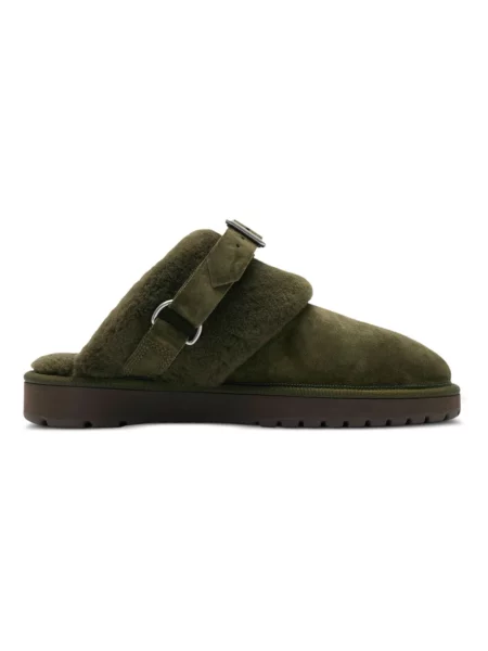 Klapki Burberry skórzane brązowe