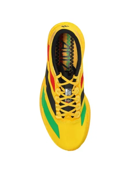 Sneakerși Adidas Adizero cu șireturi din dantelă cu dungi roșu