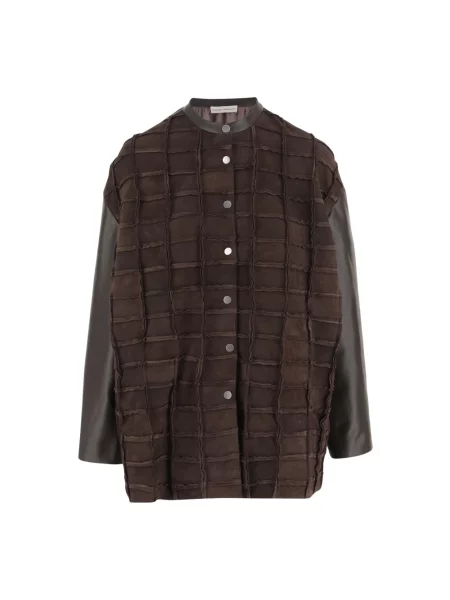 Kurtka skórzana Niccolò Pasqualetti brązowa