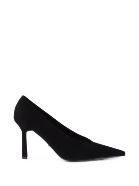 Pantofi cu toc Prada din piele de căprioară negru
