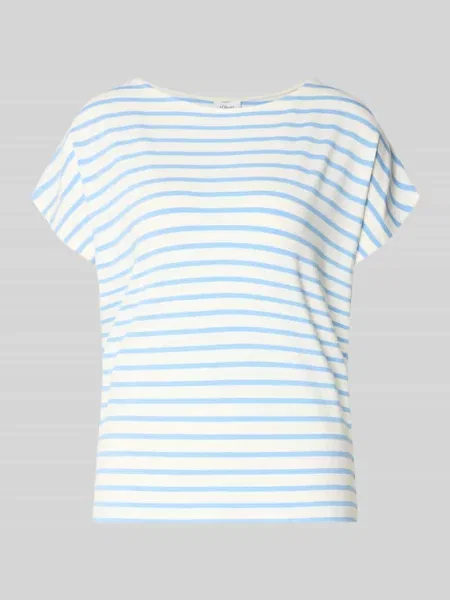 Oversized t-shirt z mieszanki S.oliver Red Label niebieska