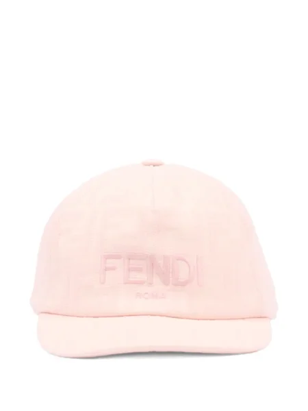 Czapka z daszkiem dziecięca Fendi różowa