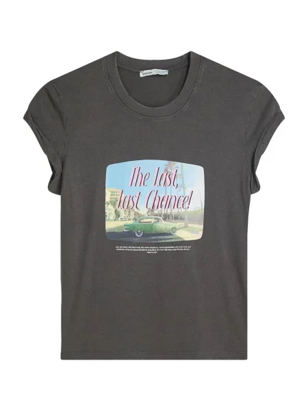 Bershka Majica nebeško modra / zelena / roza črna