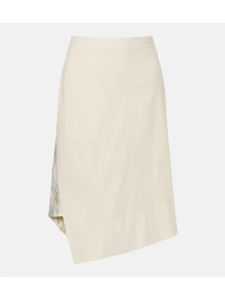 Fustă midi Vivienne Westwood în carouri până la genunchi alb