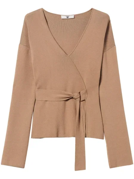 Bluzka Twinset kopertowa brązowa