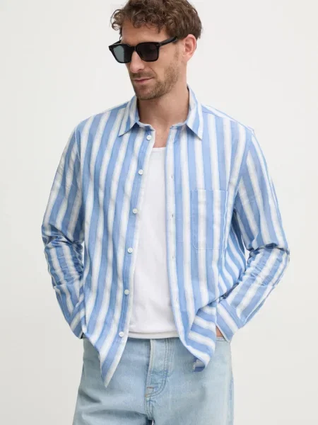 Samsoe Samsoe camasa din barbati cu guler clasic regular albastru