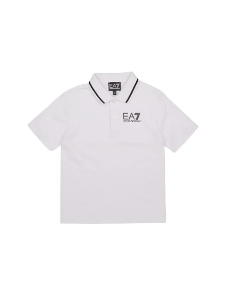 Polo majica Ea7 Emporio Armani s kratkimi rokavi bela