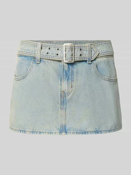 Dopasowana spódnica jeansowa z czystej bawełny Levi's niebieska