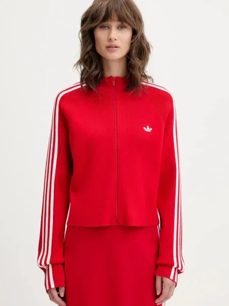Adidas Originals cardigan Slim Knit TT light roșu