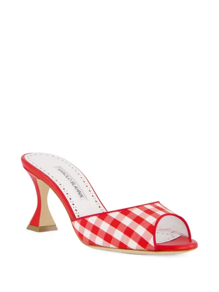 Papuci tip mules Manolo Blahnik roșu