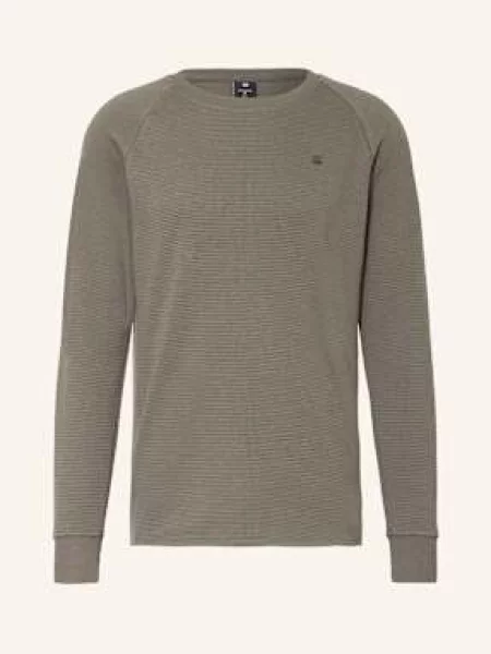 Dzianinowa koszulka G-star Raw z długim rękawem szara