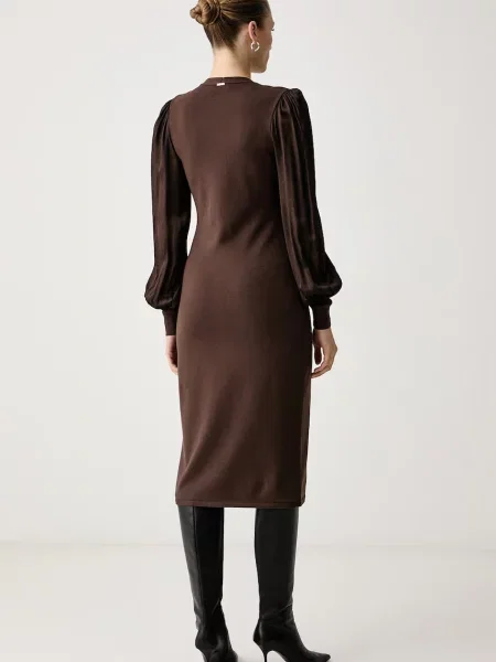 Twinset ruha viszkózzal barna