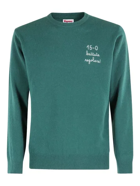 Pulover Mc2 Saint Barth cu decolteu rotund verde