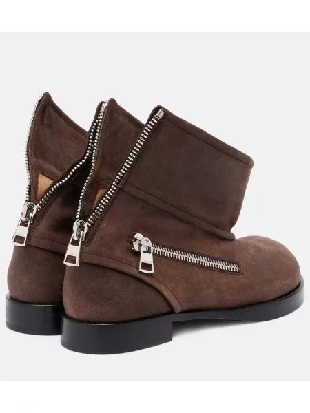 Cizme scurte Jw Anderson din piele de căprioară maro