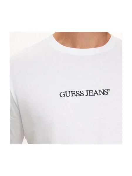 Tričko Guess s autogramom biela
