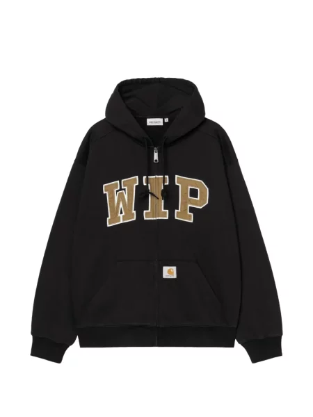 Hanorac cu glugă Carhartt Wip cu aplicații negru