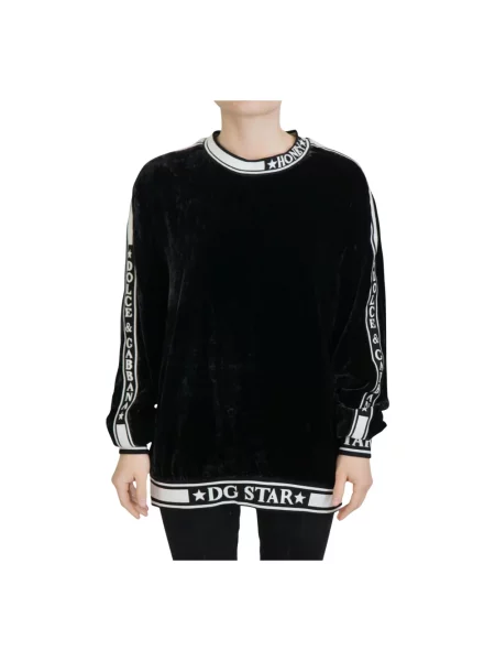 Bluza nierozpinana Dolce And Gabbana z okrągłym dekoltem czarna